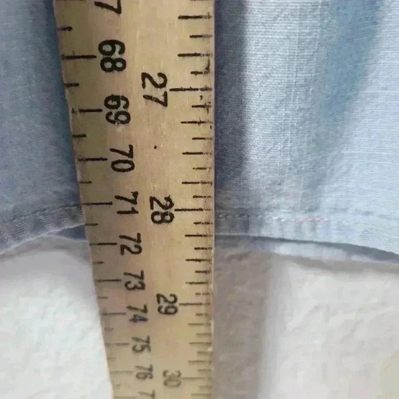J Crew Light Blue Short Sleeve Button Up Casual Shirt Sz XL - Picture 6 of 6